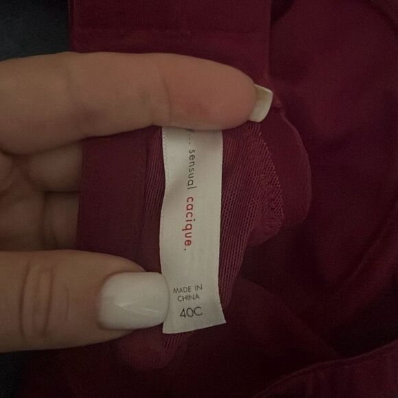 ✨Cacique Feather Embellished Hot Pink Sz 40C Bra✨ - Picture 7 of 7